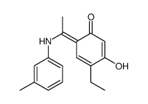 4-ethyl-3-hydroxy-6-[1-(3-methylanilino)ethylidene]cyclohexa-2,4-dien-1-one结构式