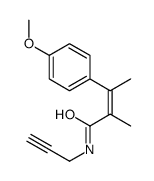 3-(4-methoxyphenyl)-2-methyl-N-prop-2-ynylbut-2-enamide Structure