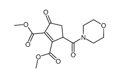 3-(morpholine-4-carbonyl)-5-oxo-cyclopent-1-ene-1,2-dicarboxylic acid dimethyl ester结构式