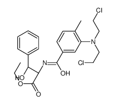 ethyl (2R)-2-[[3-[bis(2-chloroethyl)amino]-4-methylbenzoyl]amino]-3-hydroxy-3-phenylpropanoate结构式