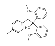 1,1-Bis(o-methoxyphenyl)-2-p-tolylaethanol结构式