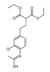 diethyl 2-[2-(4-acetamido-3-chlorophenyl)ethyl]propanedioate Structure