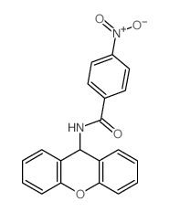 4-nitro-N-(9H-xanthen-9-yl)benzamide Structure