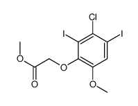 methyl 2-(3-chloro-2,4-diiodo-6-methoxyphenoxy)acetate Structure