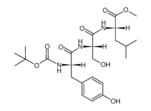 Boc-Tyr-Ser-Leu-OMe结构式