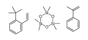 1-tert-butyl-2-ethenylbenzene,2,2,4,4,6,6-hexamethyl-1,3,5,2,4,6-trioxatrisilinane,prop-1-en-2-ylbenzene结构式