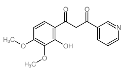 1-(2-hydroxy-3,4-dimethoxy-phenyl)-3-pyridin-3-yl-propane-1,3-dione结构式