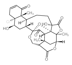 16,24-Cyclo-13,14-secoergost-2-ene-18,26-dioic acid, 5-chloro-14,17:14,27-diepoxy-6,13,20,22-tetrahydroxy-1,15-dioxo-, .gamma.-lactone .delta.-lactone picture