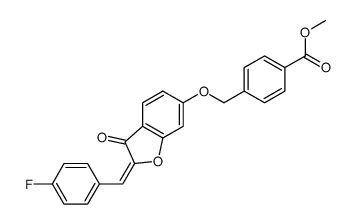 methyl 4-[[2-[(4-fluorophenyl)methylidene]-3-oxo-1-benzofuran-6-yl]oxymethyl]benzoate结构式