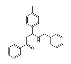 3-(benzylamino)-3-(4-methylphenyl)-1-phenylpropan-1-one结构式