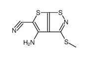 4-Amino-3-(methylthio)thieno(3,2-D)isothiazole-5-carbonitrile Structure