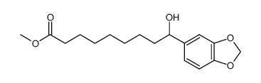 methyl 9-hydroxy-9-(3,4-methylene dioxyphenyl)-nonanoate Structure