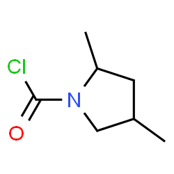 1-Pyrrolidinecarbonyl chloride, 2,4-dimethyl-, cis- (9CI) Structure