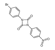 1-(p-Bromophenyl)-3-(p-nitrophenyl)-2,4-uretidinedione Structure