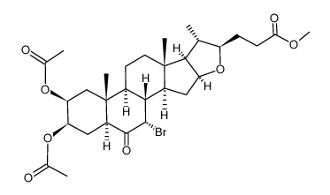 (1S,2aS,4R,5S,6aR,6bS,8aS,8bR,9S,10R,11aS,12aS,12bR)-1-bromo-10-(3-methoxy-3-oxopropyl)-6a,8a,9-trimethyl-2-oxooctadecahydro-1H-naphtho[2',1':4,5]indeno[2,1-b]furan-4,5-diyl diacetate Structure