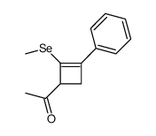 1-(2-methylselanyl-3-phenylcyclobut-2-en-1-yl)ethanone Structure