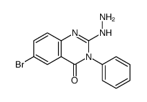 6-bromo-2-hydrazinyl-3-phenylquinazolin-4-one结构式