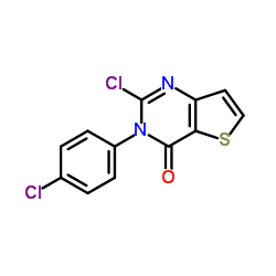 2-Chloro-3-(4-chlorophenyl)thieno[3,2-d]pyrimidin-4(3H)-one Structure