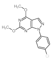 9-(4-chlorophenyl)-3,5-dimethoxy-2,4,8,9-tetrazabicyclo[4.3.0]nona-2,4,7,10-tetraene picture