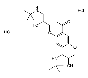 [3-[2-acetyl-4-[3-(tert-butylazaniumyl)-2-hydroxypropoxy]phenoxy]-2-hydroxypropyl]-tert-butylazanium,dichloride结构式