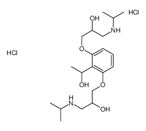 1-[2-(1-hydroxyethyl)-3-[2-hydroxy-3-(propan-2-ylamino)propoxy]phenoxy ]-3-(propan-2-ylamino)propan-2-ol dihydrochloride结构式