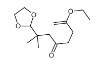 2-(1,3-dioxolan-2-yl)-7-ethoxy-2-methyloct-7-en-4-one Structure