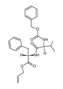 N-Benzyloxycarbonyl-L-valyl-L-phenylalanin-allylester Structure