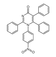 1-(4-nitrophenyl)-2,5,6-triphenylpyrimidin-4-one结构式