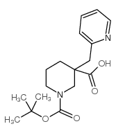 1-[(TERT-BUTYL)OXYCARBONYL]-3-PYRIDIN-2-YLMETHYLPIPERIDINE-3-CARBOXYLIC ACID Structure