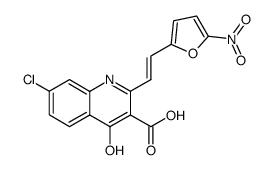 7-Chloro-4-hydroxy-2-[(E)-2-(5-nitro-furan-2-yl)-vinyl]-quinoline-3-carboxylic acid Structure