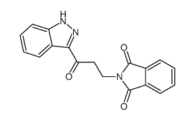 2-[3-(1H-indazol-3-yl)-3-oxopropyl]isoindole-1,3-dione结构式