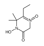 6-ethyl-4-hydroxy-5,5-dimethyl-1-oxido-2H-pyrazin-1-ium-3-one结构式