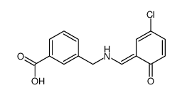 3-[[(3-chloro-6-oxocyclohexa-2,4-dien-1-ylidene)methylamino]methyl]benzoic acid Structure