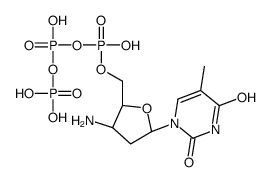 [[(2S,3S,5R)-3-amino-5-(5-methyl-2,4-dioxopyrimidin-1-yl)oxolan-2-yl]methoxy-hydroxyphosphoryl] phosphono hydrogen phosphate结构式