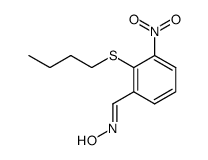 2-n-butylthio-3-nitrobenzaldehyde oxime Structure