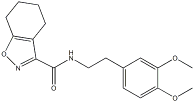 N-(3,4-dimethoxyphenethyl)-4,5,6,7-tetrahydrobenzo[d]isoxazole-3-carboxamide结构式