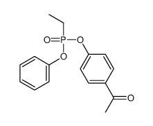 1-[4-[ethyl(phenoxy)phosphoryl]oxyphenyl]ethanone结构式