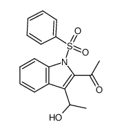 1-(1-(Phenylsulfonyl)-2-acetylindol-3-yl)ethanol Structure