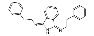 N-(2-phenylethyl)-3-(2-phenylethylimino)isoindol-1-amine结构式