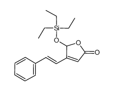 (E)-4-styryl-5-((triethylsilyl)oxy)furan-2(5H)-one结构式