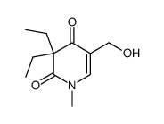 3,3-diethyl-5-hydroxymethyl-1-methyl-1H-pyridine-2,4-dione结构式