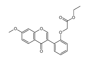 [2-(7-methoxy-4-oxo-4H-chromen-3-yl)-phenoxy]-acetic acid ethyl ester结构式