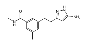 3-[2-(5-amino-1H-pyrazol-3-yl)ethyl]-N,5-dimethyl-benzamide Structure