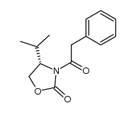 (S)-4-iso-propyl-3-(2'-phenylacetyl)oxazolidin-2-one Structure