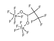 (((perfluoroethyl)-3-iodanediyl)bis(oxy))bis(pentafluoro-6-tellane) Structure