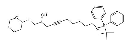 (2R)-10-((tert-butyldiphenylsilyl)oxy)-1-((tetrahydro-2H-pyran-2-yl)oxy)dec-4-yn-2-ol Structure