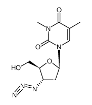 3'-azido-3'-deoxy-3-methylthymidine Structure