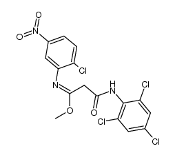 3-[N-(2-chloro-5-nitrophenyl)imino]-3-methoxy-2',4',6'-trichloropropionanilide Structure