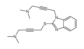 4-[2-[4-(dimethylamino)but-2-ynylsulfanyl]benzimidazol-1-yl]-N,N-dimethylbut-2-yn-1-amine Structure