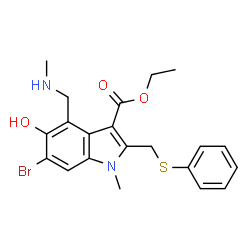 6-溴-5-羟基-1-甲基-4-((甲基氨基)甲基)-2-((苯硫基)甲基)-1H-吲哚-3-羧酸乙酯 (阿比朵尔杂质)图片